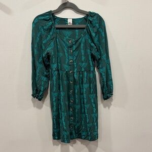 Kate Quinn Teal Long Sleeve Dress